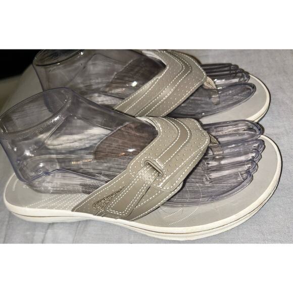 Clarks Cloudsteppers Womens Sandals Soft Comfortable‎ Size 8M US Gray - Picture 4 of 13